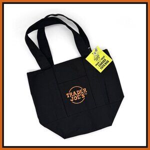 NWT Trader Joe’s Black Trick or Treat Mini Canvas Tote Bag